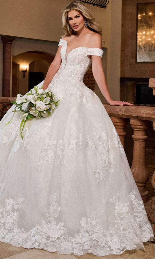 Rachel Allan RB4201 - Royal Off-Shoulder Lace Ballgown