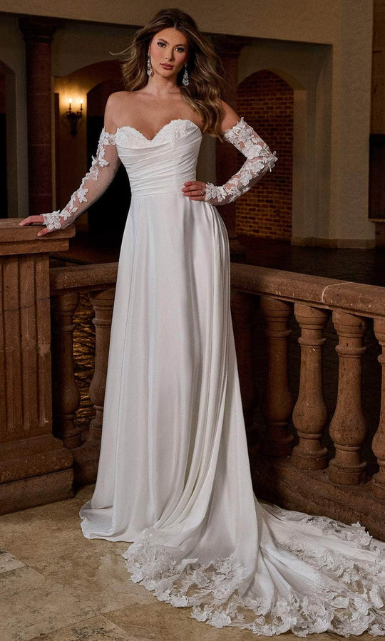 Rachel Allan RB4202 - Minimalist Sweetheart A-Line Wedding Gown