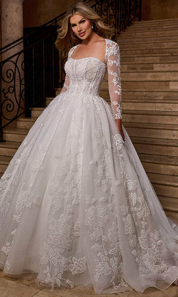 chinese dress ladies Charming Lace Appliques Mermaid Wedding Gown Long Sleeves Sweetheart Bridal Dress main image 0