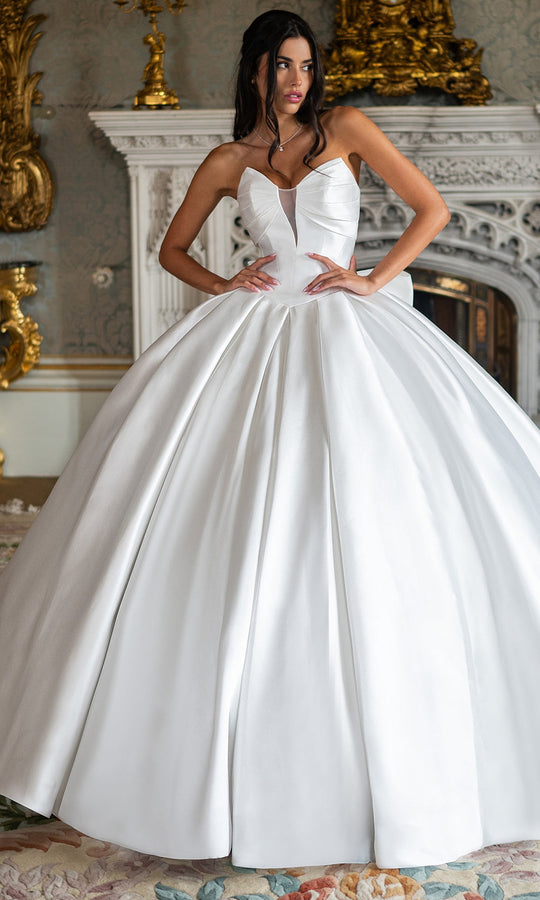Rachel Allan RB6190 - Strapless Ball Gown with Statement Bow