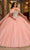 Rachel Allan RQ1130 - Beaded Strapless Ballgown Quinceanera Dresses 0 / Coral