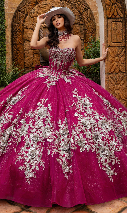 Rachel Allan RQ1168 - 3D Floral Embroidered Ballgown