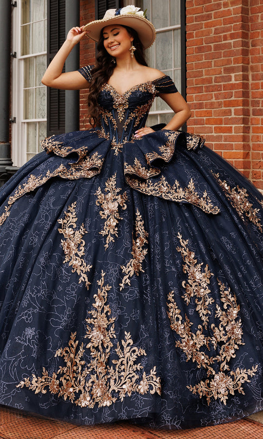 Rachel Allan RQ1191 - Embroidered Off Shoulder Ballgown
