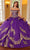 Rachel Allan RQ2162 - Off Shoulder Quinceanera Ballgown Special Occasion Dress 0 / Purple/Gold