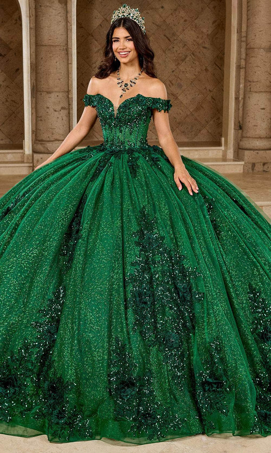 Rachel Allan RQ2215 - Floral Applique Quinceanera Ballgown