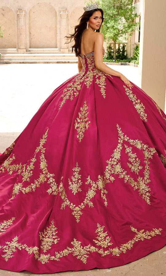 Rachel Allan RQ2217 - Embroidered Satin Quinceanera Gown