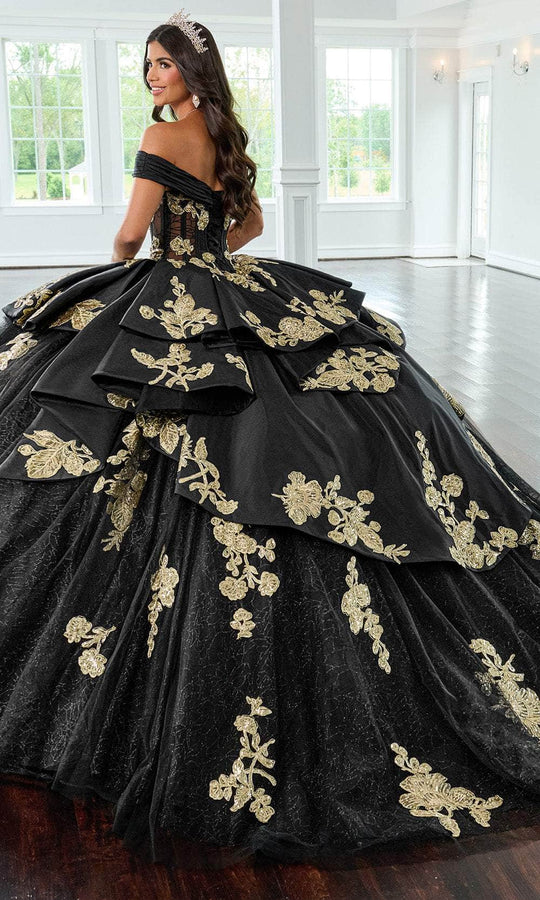 Rachel Allan RQ2222 - Off Shoulder Pleated Peplum Ballgown
