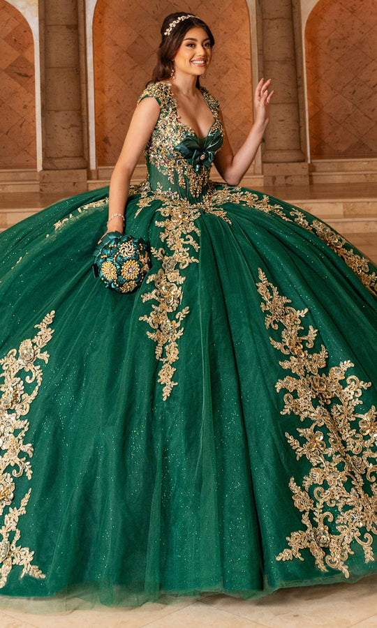 Rachel Allan RQ2244 - Floral Beaded Ball Gown