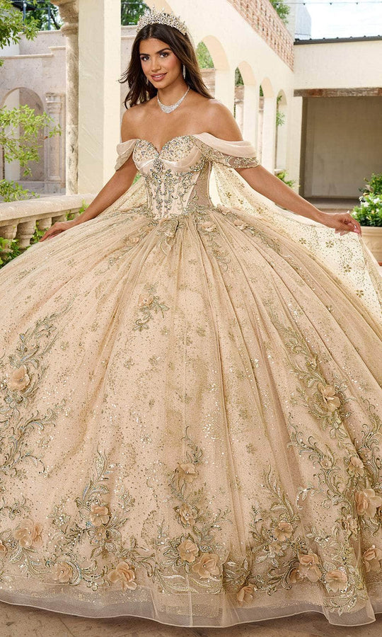 Rachel Allan RQ3146 - Sweetheart Glitter Tulle Ballgown with Streamer