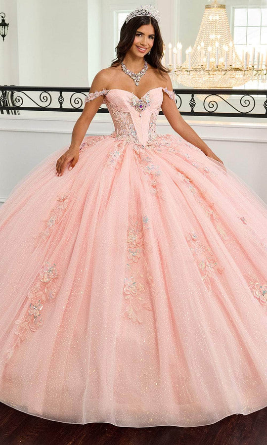 Rachel Allan RQ3154 - Sweetheart Neckline Floral Appliqued Ballgown