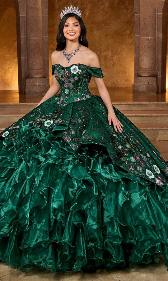 Rachel Allan RQ5004 - Floral Sequin Embellished Strapless Ballgown