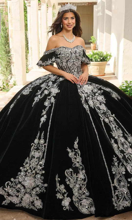 Rachel Allan RQ5011 - Off-Shoulder Velvet Ballgown