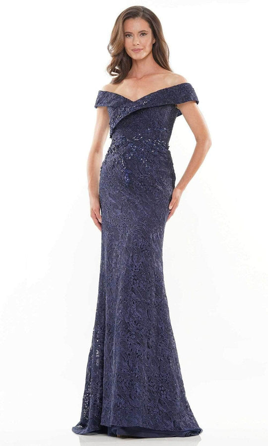Rina Di Montella RD2740 - Laced Off Shoulder Formal Gown