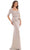 Rina Di Montella RD2761 - Square Neck Peplum Evening Dress Evening Dresses 12 / Seaglass