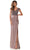 Rina di Montella RD2779 - Beaded Cap Sleeve Evening Gown Evening Dresses 4 / Coffee