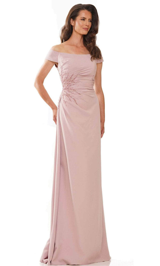 Rina di Montella RD2806-1 - Jeweled Accent Crepe Sheath Dress