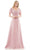 Rina di Montella RD2907 - Flutter Sleeve Embellished Formal Gown Formal Gowns 6 / Rose Pink