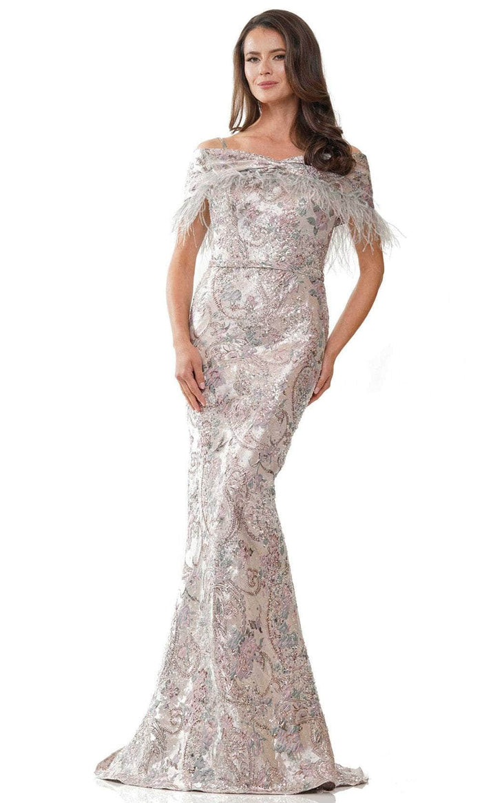 Rina di Montella RD2916 - Sleeveless Embellished Mermaid Dress Evening Dresses 4 / Rose Multi