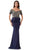 Rina di Montella RD2918 - Embroidered Off Shoulder Formal Gown Formal Gowns 4 / Navy