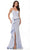 Rina di Montella RD2936 - Strapless Side Ruffle Evening Gown Evening Dresses 4 / Light Blue