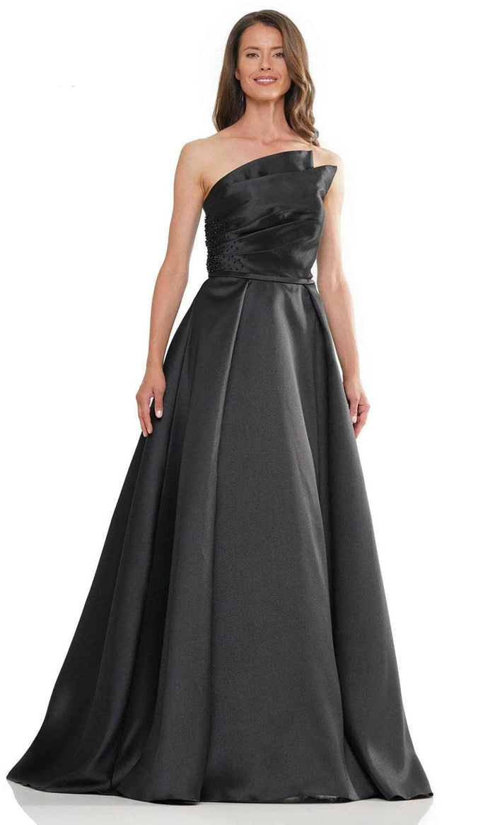 Rina di Montella RD2981 - Asymmetrical A-Line Evening Dress Special Occasion Dress 4 / Black