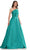 Rina di Montella RD2981 - Asymmetrical A-Line Evening Dress Special Occasion Dress 4 / Emerald