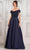 Rina di Montella RD3102 - Beaded Off Shoulder Formal Gown Special Occasion Dress 6 / Navy
