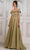 Rina di Montella RD3102 - Beaded Off Shoulder Formal Gown Special Occasion Dress 6 / Olive Mist
