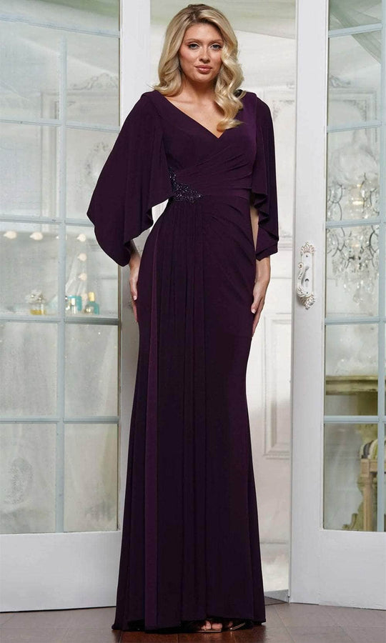Rina di Montella RD3238-1 - Flutter Sleeve Jersey Formal Gown