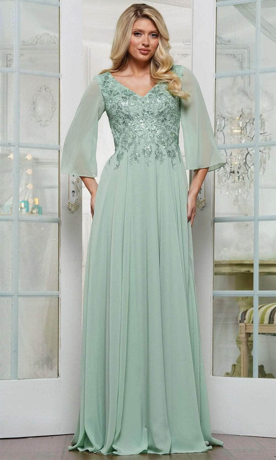 Rina Di Montella RD3241 - Flutter A Line Formal Gown