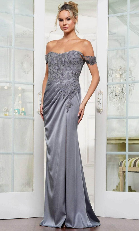 Rina Di Montella RD3251 - Embroidered Off Shoulder Evening Dress