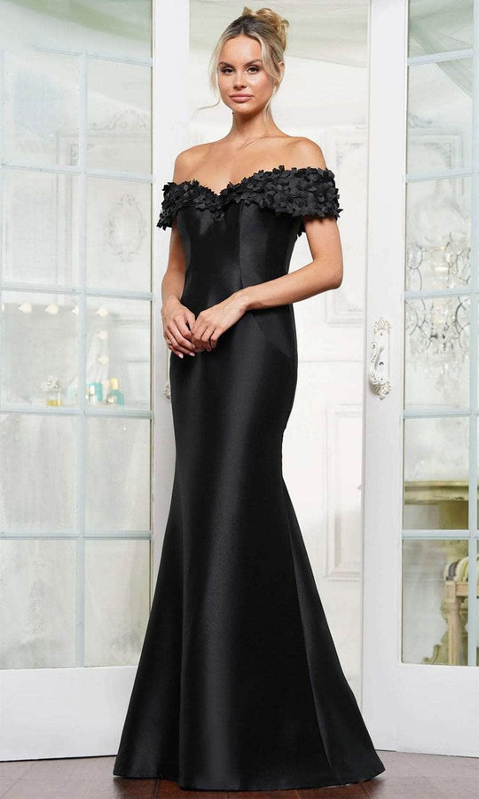 Rina Di Montella RD3254 - Floral Applique Mermaid Gown