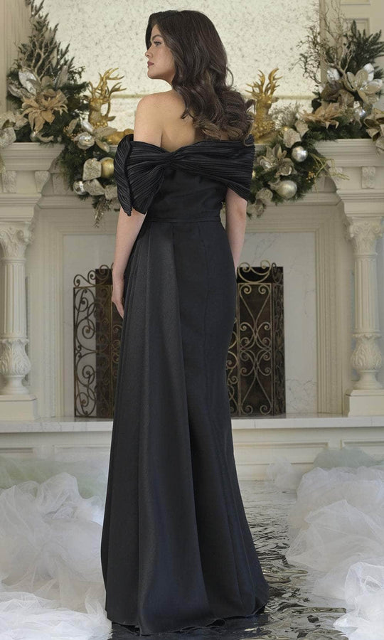 Rina Di Montella RD3309 - Off Shoulder Pleated Sheath Gown
