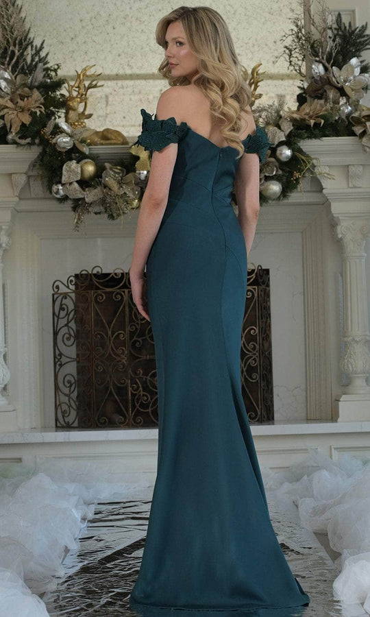 Rina Di Montella RD3325 - Floral Sleeve Sweetheart Gown