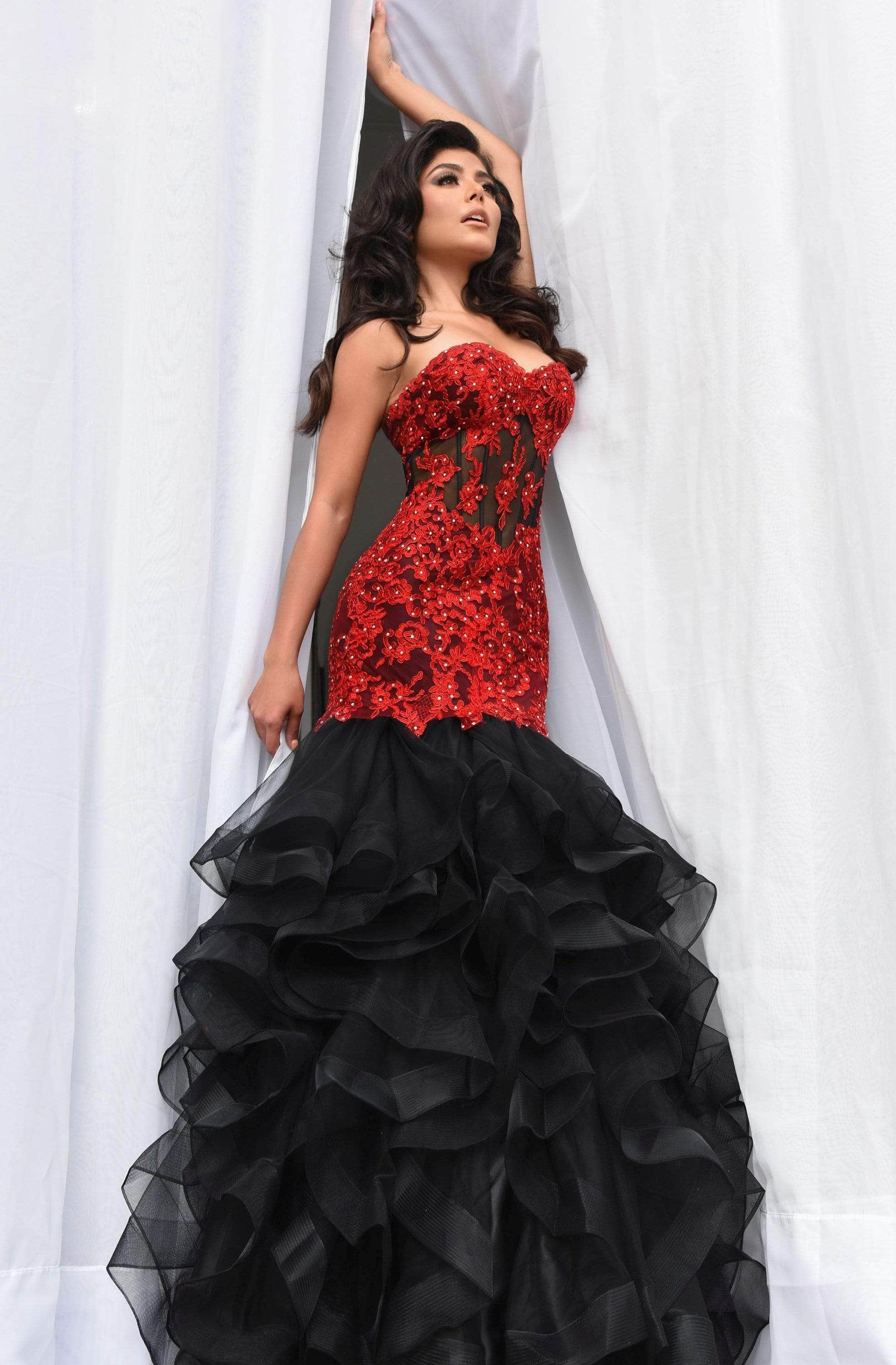 Jasz Couture Ruffled Mermaid Dress 7025 – Couture Candy