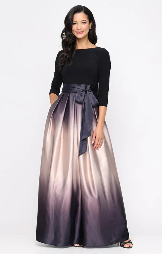 S.L. Fashions 9251111 - Ombre Charmeuse A-Line Dress