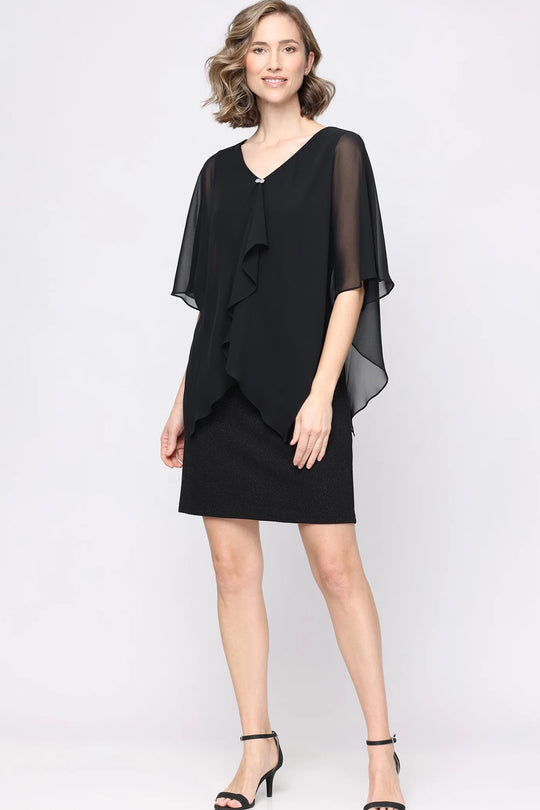 S.L. Fashions Dresses (SLNY) 9127340 Glitter Knit Cocktail Dress