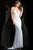 SCALA 48710 - Deep V-Neck Backless Evening Dress Evening Dresses 00 / Ivory