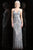 SCALA 48710 - Deep V-Neck Backless Evening Dress Evening Dresses 00 / Platinum