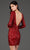 SCALA - 60036 V-Shaped Open Back Long Sleeve Cocktail Dress Cocktail Dresses 8 / Periwinkle