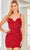 SCALA 60306 - Glittered Sweetheart Cocktail Dress Cocktail Dresses 000 / Red