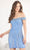 SCALA 60512 - Off Shoulder Ornate Cocktail Dress Special Occasion Dress 000 / Periwinkle