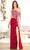 SCALA 60724 - Sequined Cutout Evening Dress Special Occasion Dress 000 / Red/Silver
