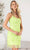 SCALA 60803 - Fringed Hem Cocktail Dress Special Occasion Dress 000 / Lime