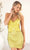 SCALA 60805 - Butterfly Motif Cocktail Dress Special Occasion Dress 000 / Sunflower