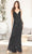 SCALA 60904 - Beaded Sheath Evening Dress Special Occasion Dress 000 / Black