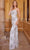 SCALA 61200 - Illusion Side Beaded Prom Dress Prom Dresses 000 / Ivory/Silver