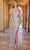 SCALA 61307 - Halter Allover Sequin Prom Gown Prom Dresses 000 / Nude Silver