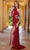 SCALA 61307 - Halter Allover Sequin Prom Gown Prom Dresses 000 / Red