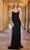 SCALA 61312 - Geometric Sheath Prom Dress Special Occasion Dress 000 / Black